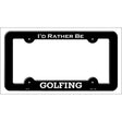 Golfing Novelty Metal License Plate Frame LPF-119 Black