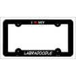 Labradoodle Novelty Metal License Plate Frame LPF-210 Black