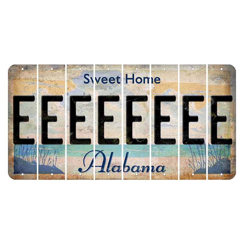 Sweet Home Alabama Cut License Plate Strips (Set of 8) E