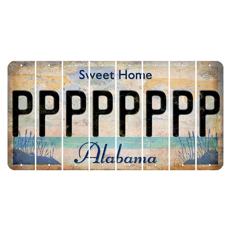 Sweet Home Alabama Cut License Plate Strips (Set of 8) P
