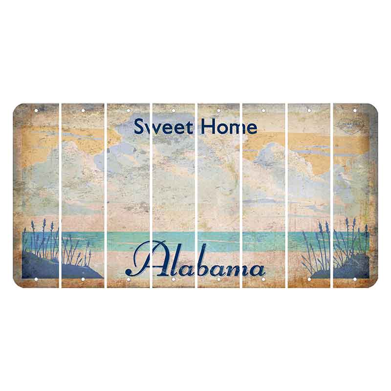 Sweet Home Alabama Cut License Plate Strips (Set of 8) Blank