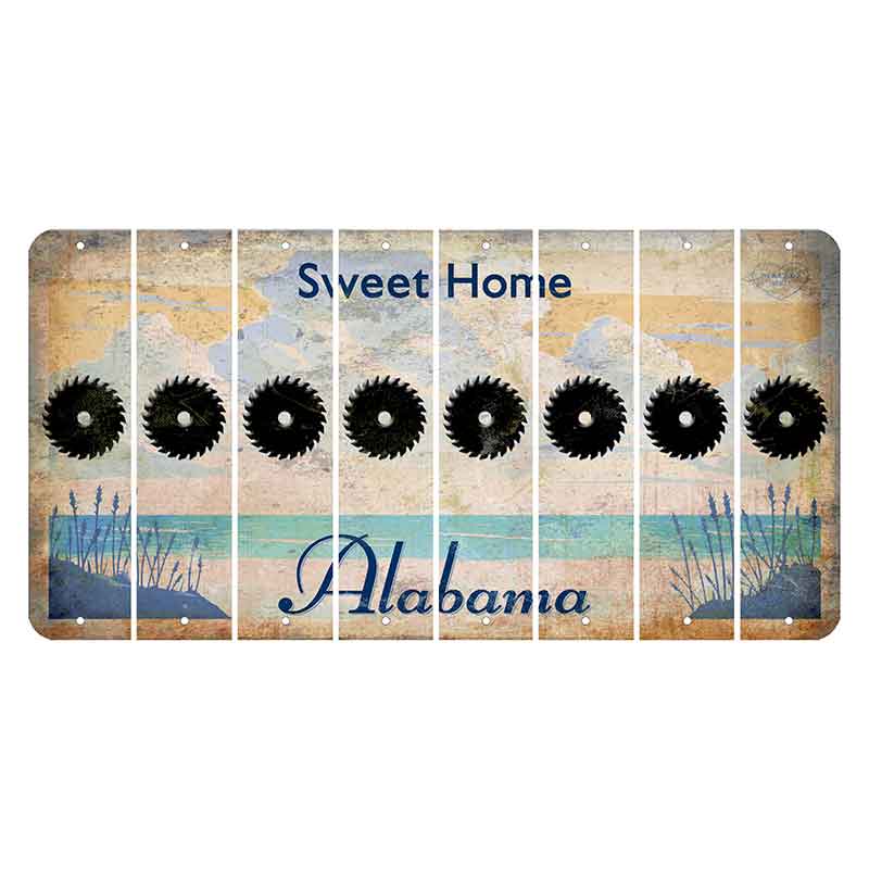 Sweet Home Alabama Cut License Plate Strips (Set of 8) Saw Blade