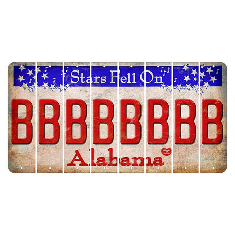 Stars Fell on Alabama Cut License Plate Strips (Set of 8) B