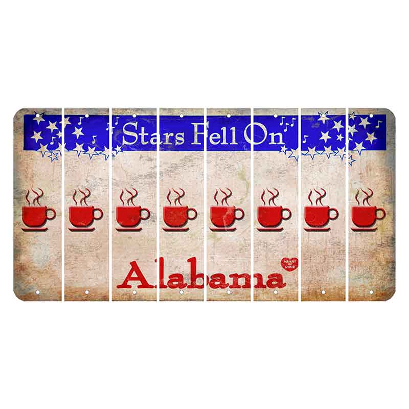 Stars Fell on Alabama Cut License Plate Strips (Set of 8) Coffee Mug