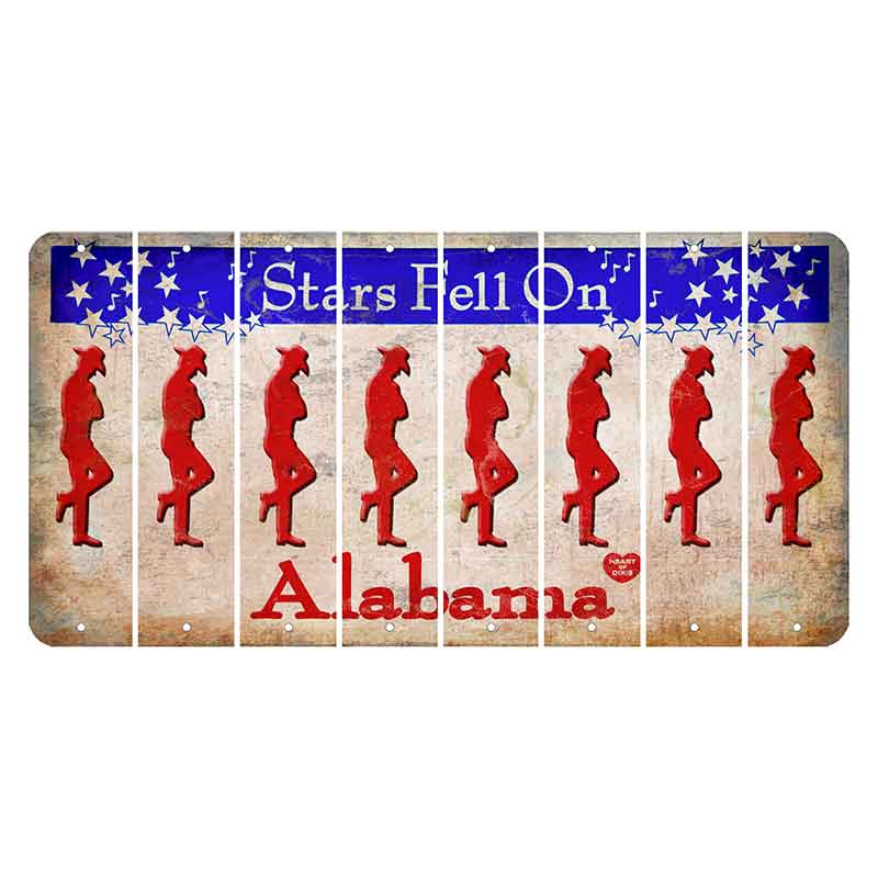 Stars Fell on Alabama Cut License Plate Strips (Set of 8) Cowboy - Leaning