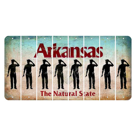 Arkansas Diamond Cut License Plate Strips (Set of 8) Police Officer