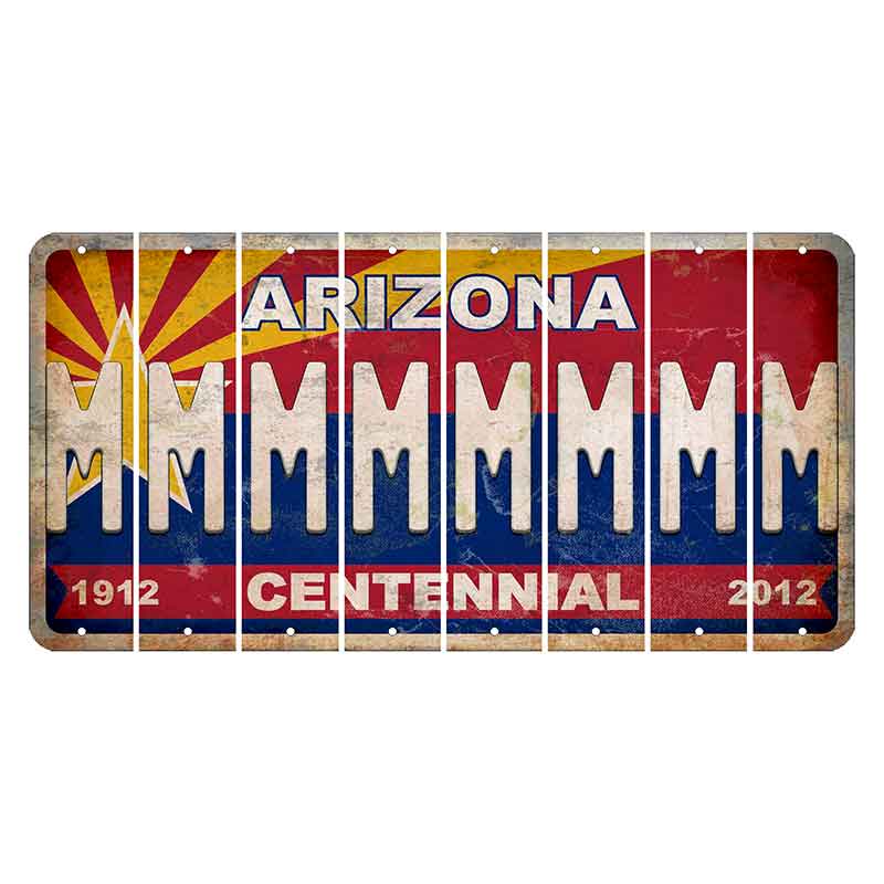 Arizona Centennial Cut License Plate Strips (Set of 8) M