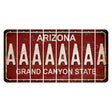 Arizona Maroon Cut License Plate Strips (Set of 8) A