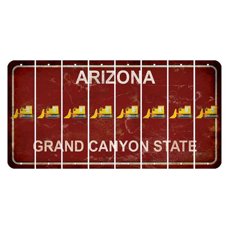 Arizona Maroon Cut License Plate Strips (Set of 8) Dozer