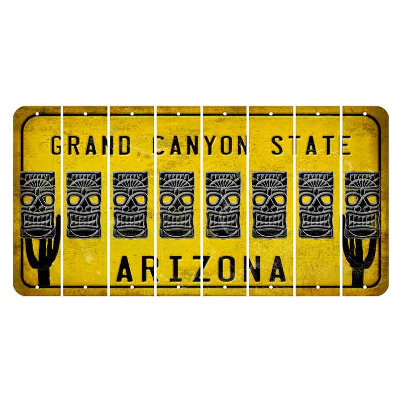 Arizona Yellow Cut License Plate Strips (Set of 8) Tennis Racket