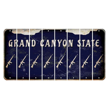 Arizona Navy Cut License Plate Strips (Set of 8) Rifle