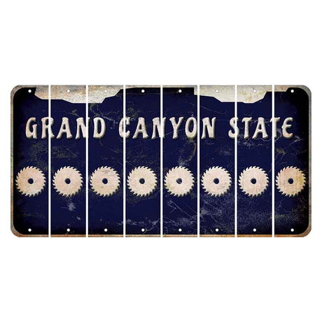 Arizona Navy Cut License Plate Strips (Set of 8) Saw Blade