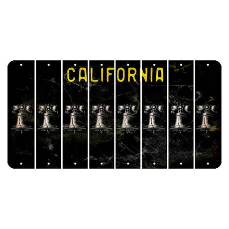 California Black Cut License Plate Strips (Set of 8) Strawberry