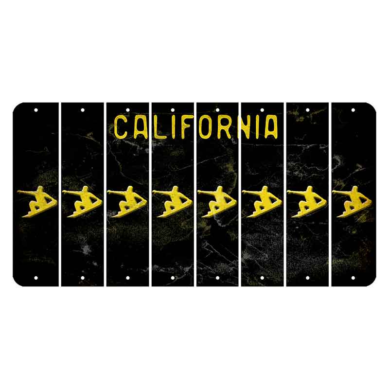 California Black Cut License Plate Strips (Set of 8) Zodiac Sign - Virgo