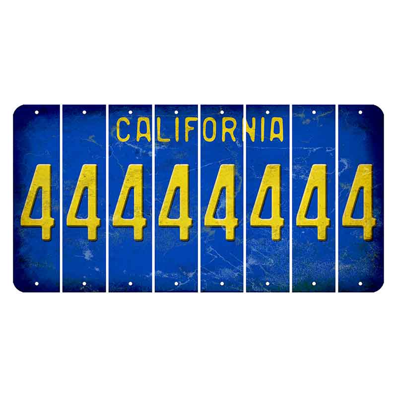 California Blue Cut License Plate Strips (Set of 8) 4