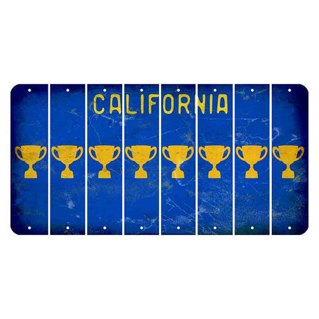California Blue Cut License Plate Strips (Set of 8) Trophy