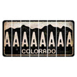 Colorado Black|White Mountains Cut License Plate Strips (Set of 8) A