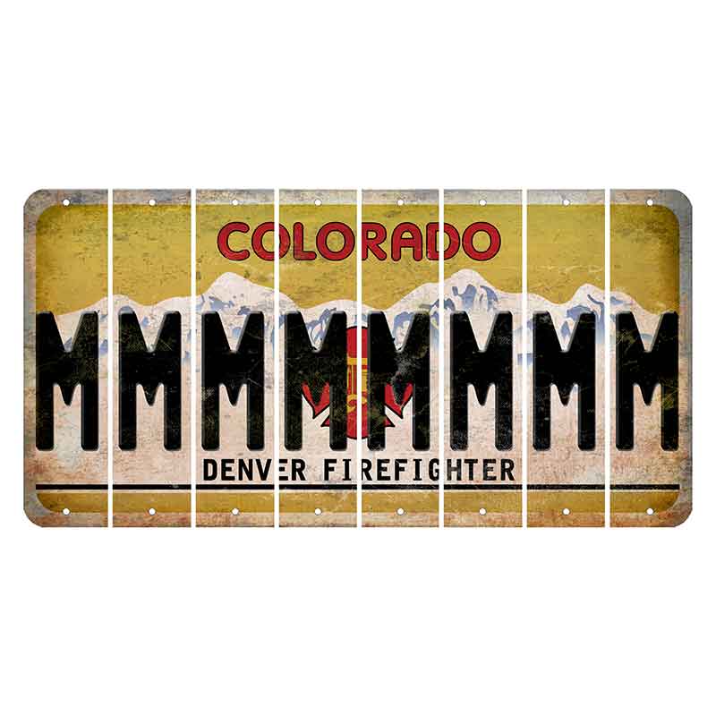 Colorado Denver Firefighter Cut License Plate Strips (Set of 8) M