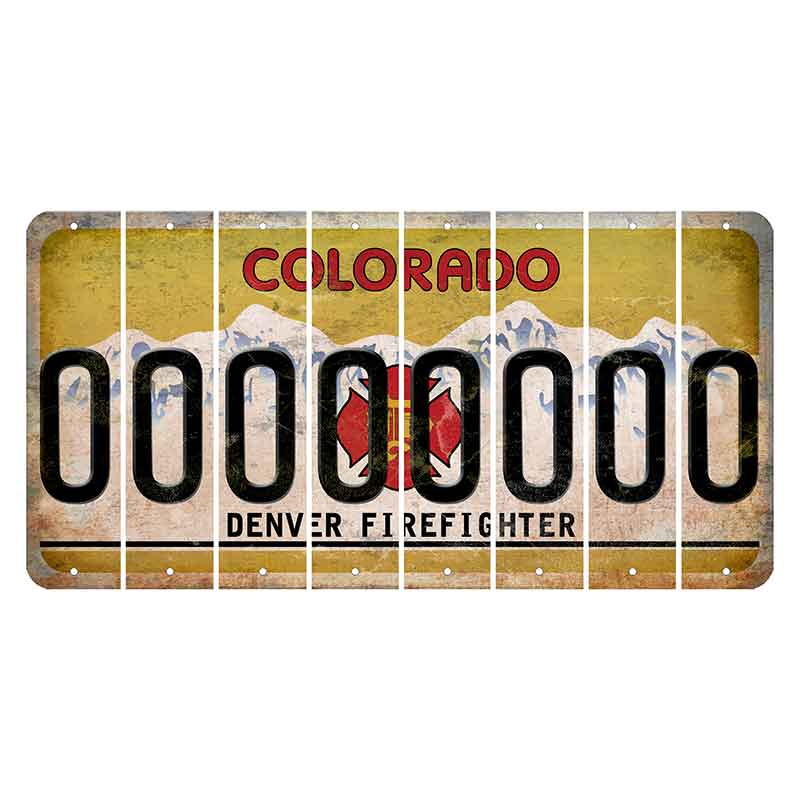 Colorado Denver Firefighter Cut License Plate Strips (Set of 8) O