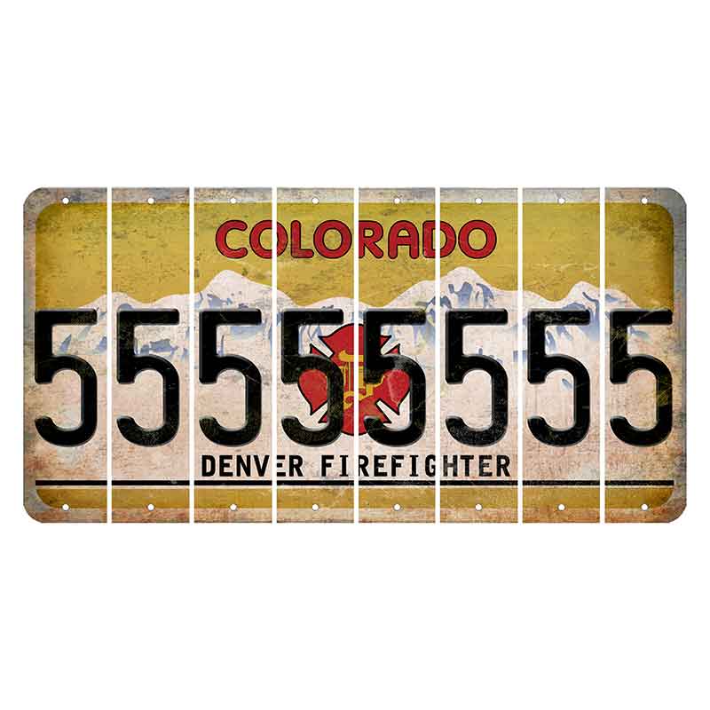 Colorado Denver Firefighter Cut License Plate Strips (Set of 8) 5
