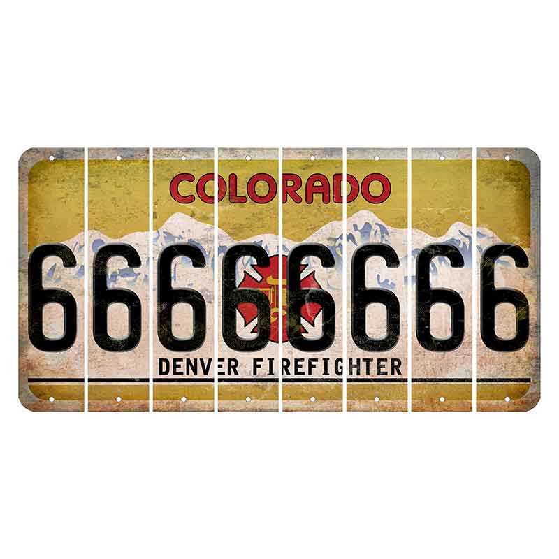 Colorado Denver Firefighter Cut License Plate Strips (Set of 8) 6