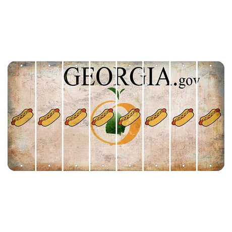 Georgia.gov Cut License Plate Strips (Set of 8) Hotdog