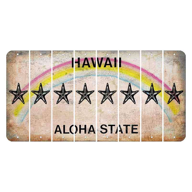 Hawaii Rainbow Cut License Plate Strips (Set of 8) Squirrel