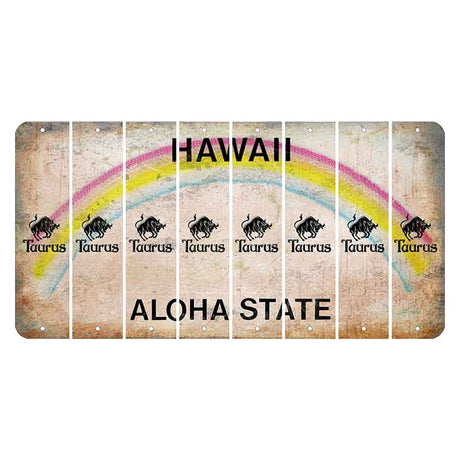 Hawaii Rainbow Cut License Plate Strips (Set of 8) Zodiac Sign - Scorpio