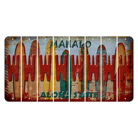 Hawaii Surfboards Cut License Plate Strips (Set of 8) W