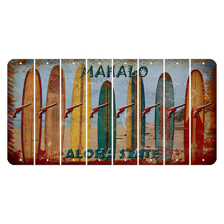Hawaii Surfboards Cut License Plate Strips (Set of 8) Revolver