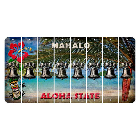 Hawaii Beach Scene Cut License Plate Strips (Set of 8) Liberty Bell