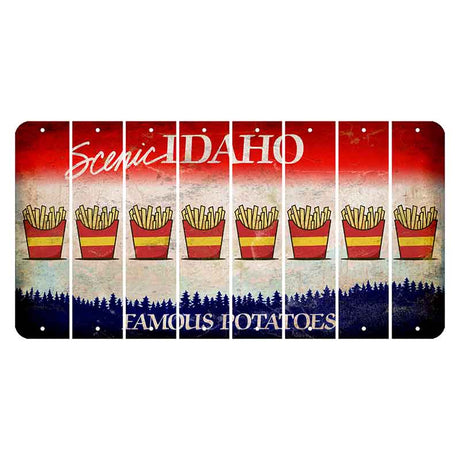 Idaho Scenic Cut License Plate Strips (Set of 8) French Fries