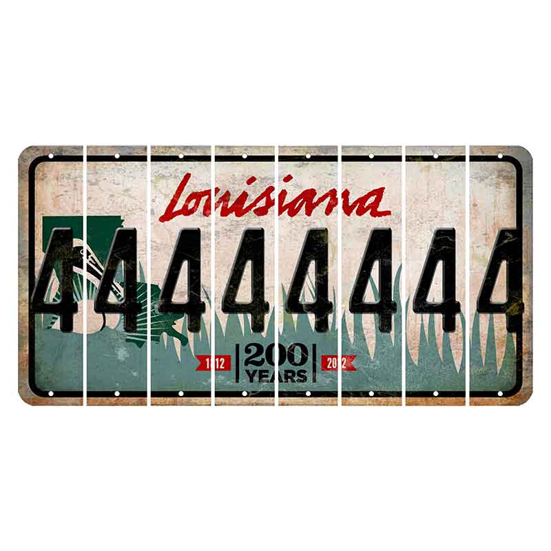 Louisiana 200 Years Cut License Plate Strips (Set of 8) 4