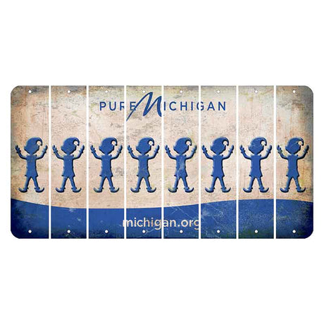 Michigan.org Cut License Plate Strips (Set of 8) Elf