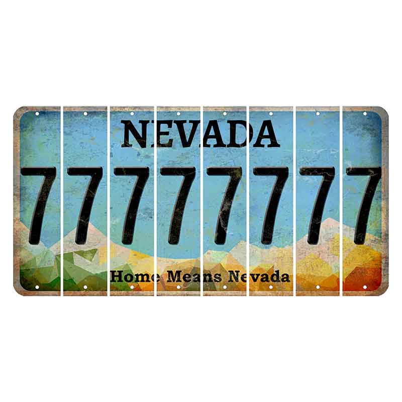 Nevada Home Means Nevada Cut License Plate Strips (Set of 8) 7