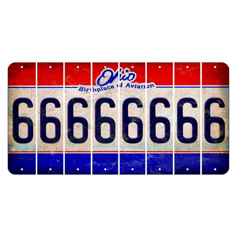 Ohio Sunburst Cut License Plate Strips (Set of 8) 6