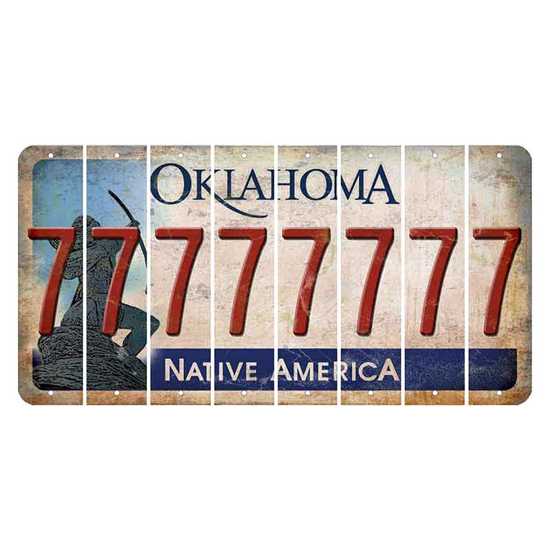 Oklahoma Sacred Rain Arrow Cut License Plate Strips (Set of 8) 7