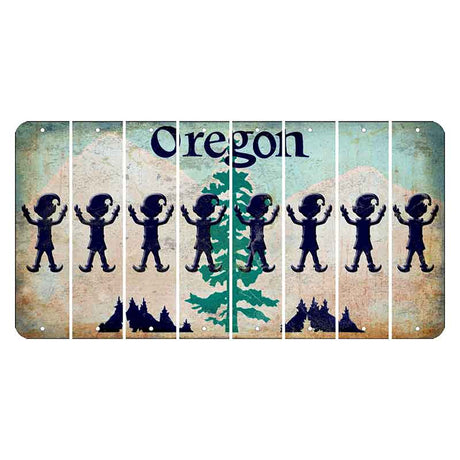 Oregon Douglas Fir Cut License Plate Strips (Set of 8) Elf