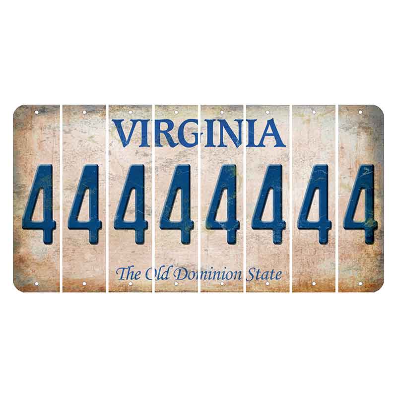 Virginia Cut License Plate Strips (Set of 8) 4