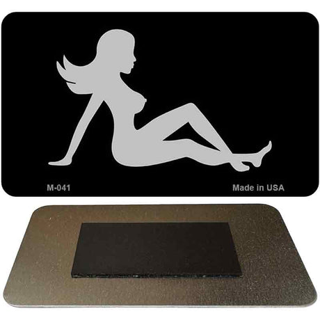 Mud Flap Girl Silhouette Novelty Metal Magnet M-041