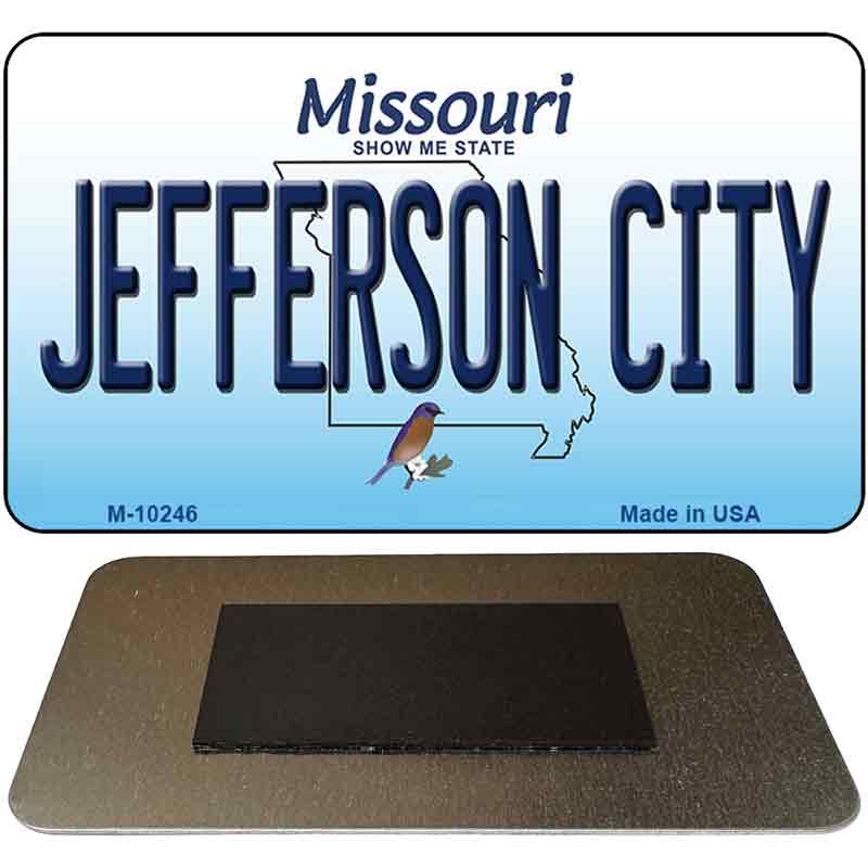 Jefferson City Missouri State License Plate Tag Magnet M-10246