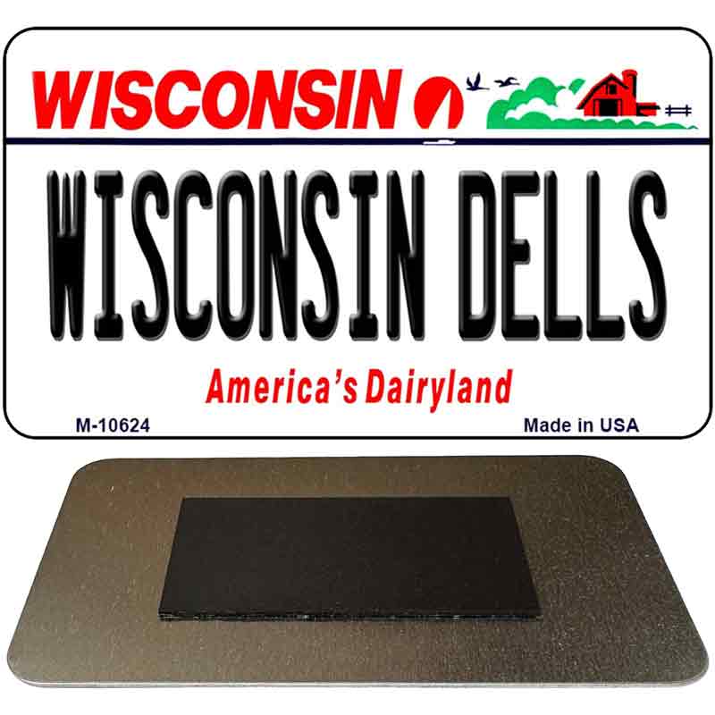 Wisconsin Dells State License Plate Tag Novelty Magnet M-10624