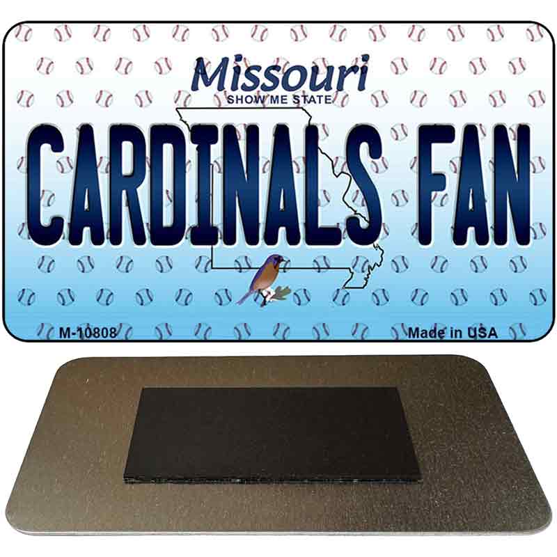 Cardinals Fan Missouri State License Plate Tag Magnet M-10808