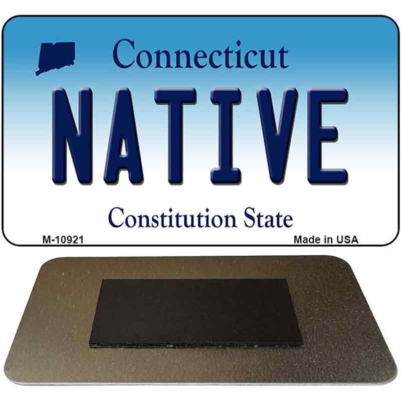 Native Connecticut State License Plate Tag Magnet M-10921
