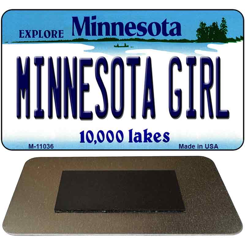 Minnesota Girl Minnesota State License Plate Tag Novelty Magnet M-11036