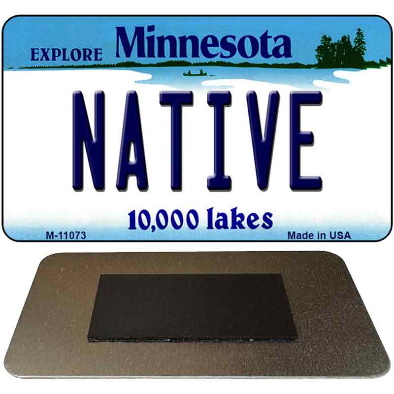 Native Minnesota State License Plate Tag Novelty Magnet M-11073