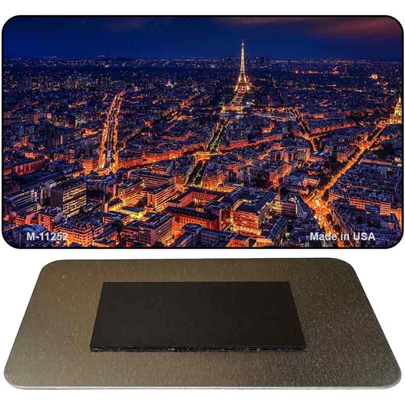 Paris At Night Eiffel Tower In Center Novelty Magnet M-11252