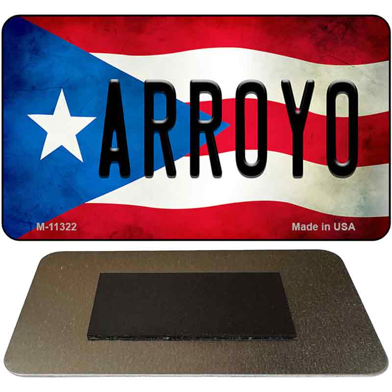 Arroyo Puerto Rico State Flag Novelty Metal Magnet M-11322