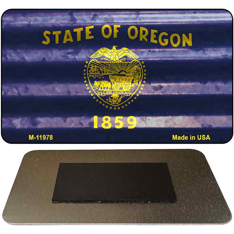 Oregon Corrugated Flag Novelty Magnet M-11978