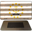 Rhode Island Corrugated Flag Novelty Magnet M-11980